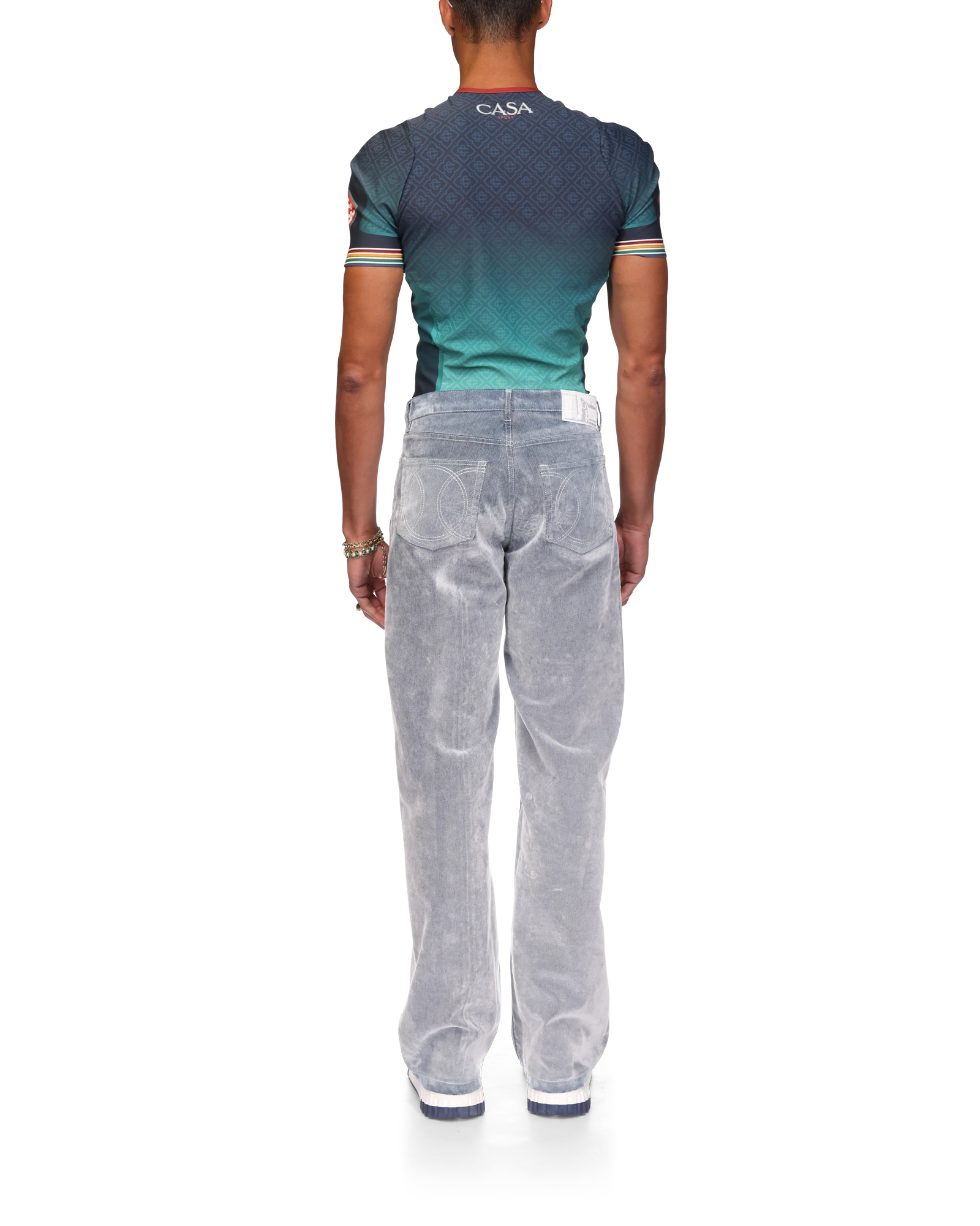 Peach Texture Jeans - 图片 4