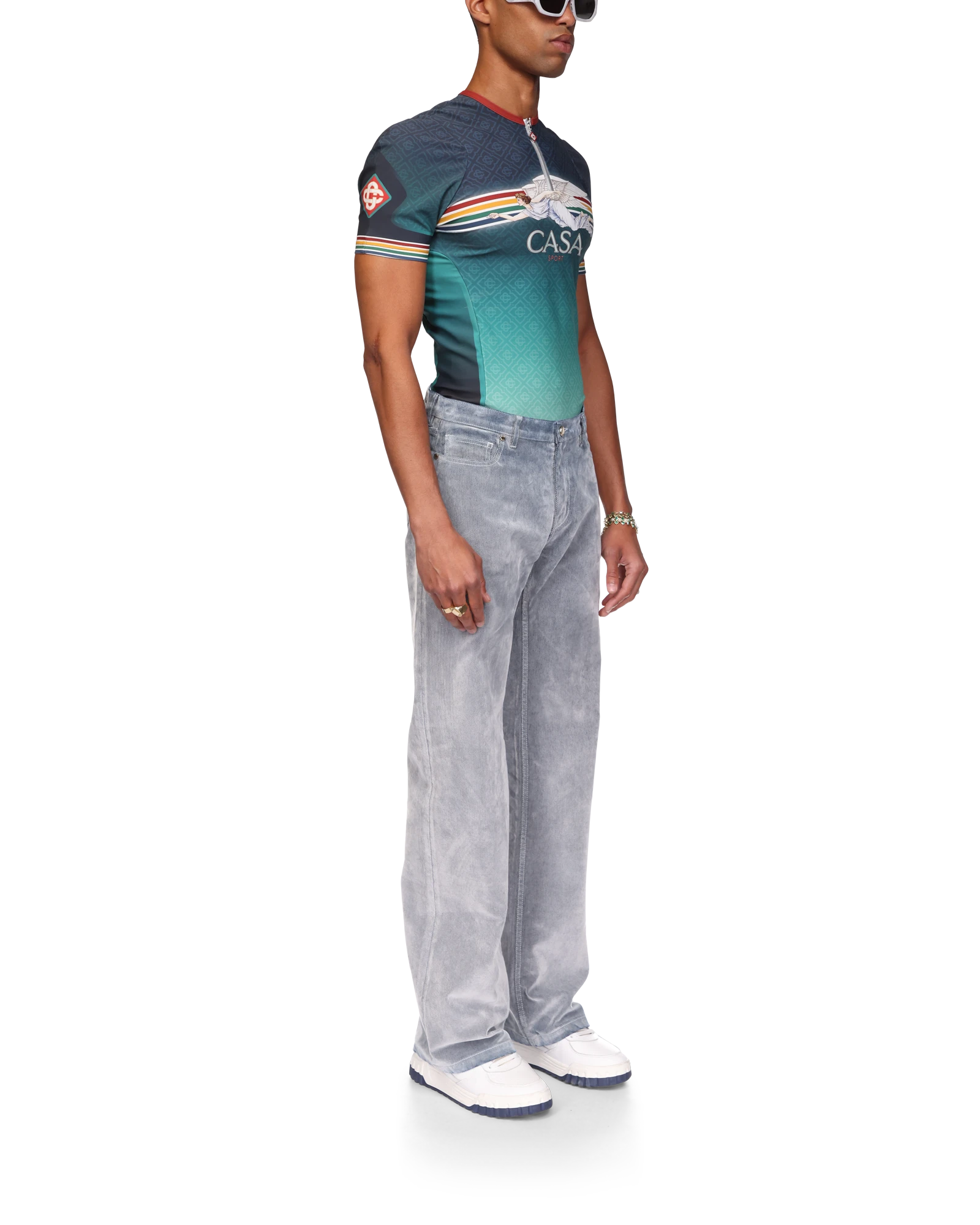 Peach Texture Jeans - 图片 5